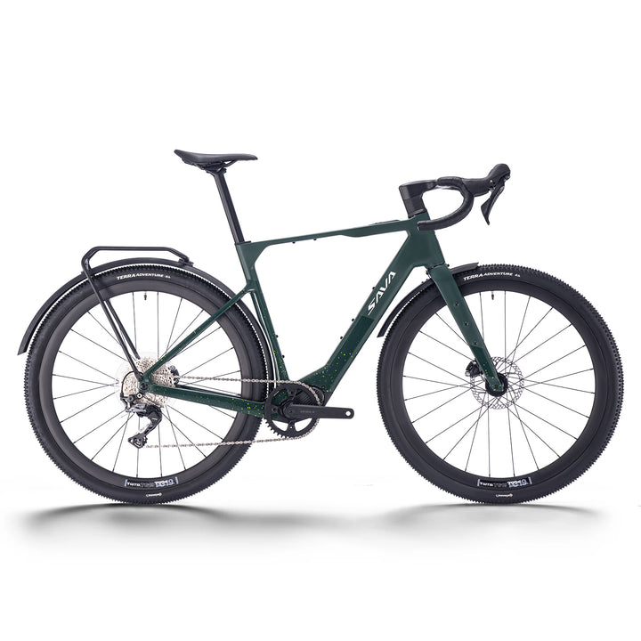 SAVA Gelaro S6 Carbon Gravel E-bike-Green