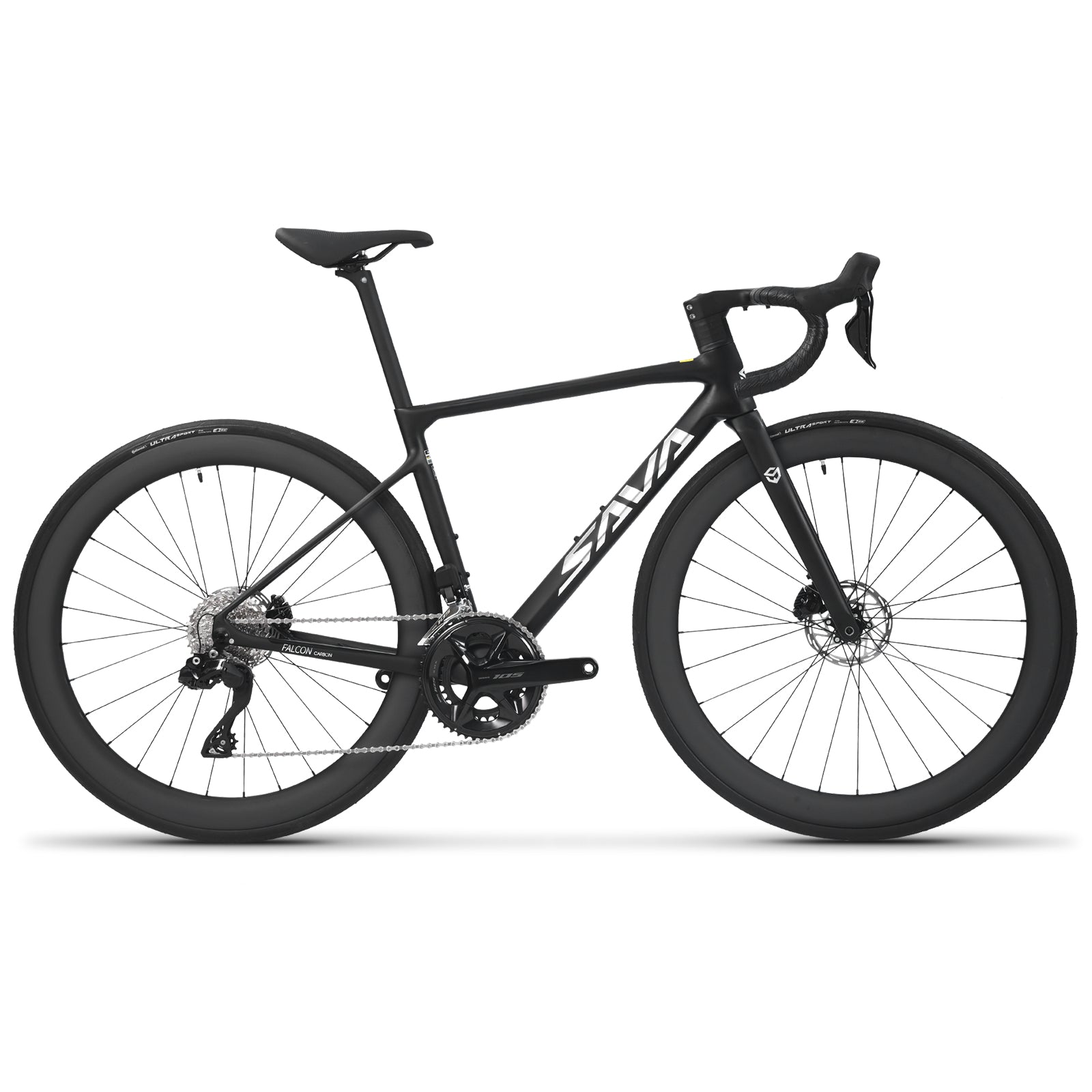 Full Carbon Road Bike|Shimano 105 Di2 Groupset|SAVA Falcon 7.0 Black