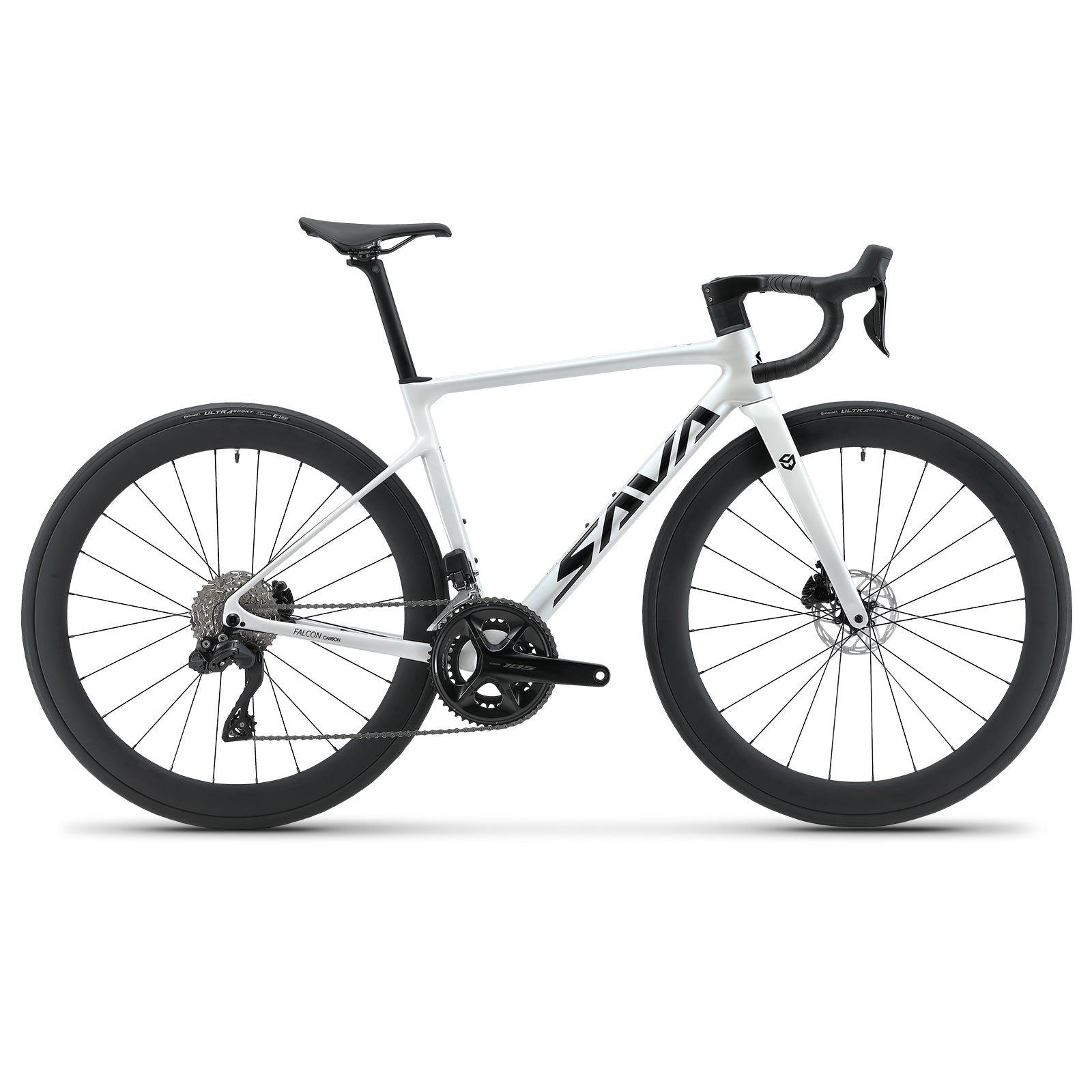 Full Carbon Road Bike|Shimano 105 Di2 Groupset|SAVA Falcon 7.0 White