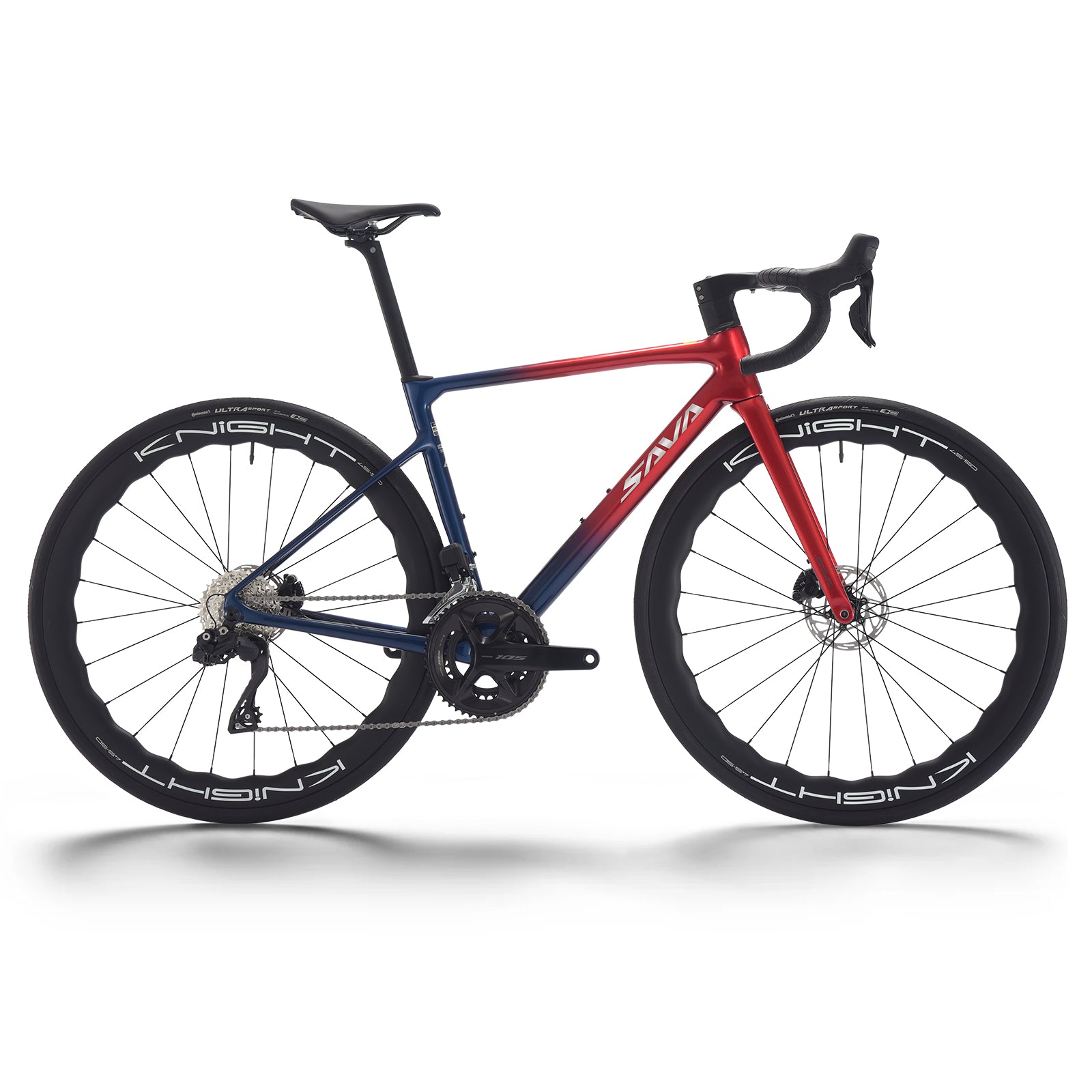 700C carbon wheels road bike|electronic shifting|sava falcon slr7-red blue