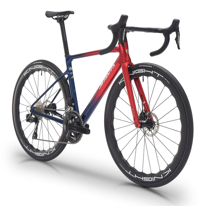 SAVA Falcon SLR7 red blue road bike side view