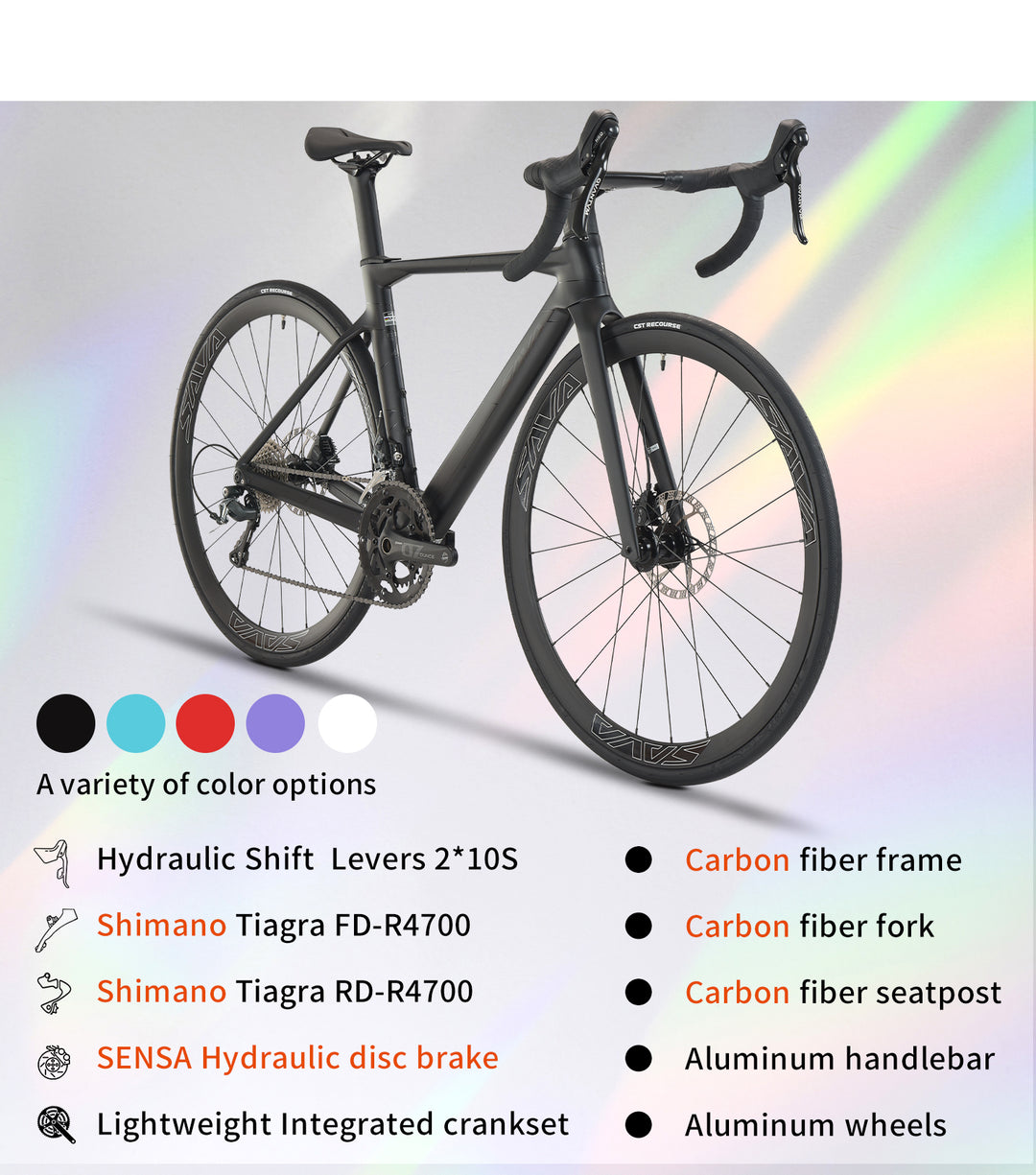 SAVA A4 Carbon Fiber Bicycle Configuration