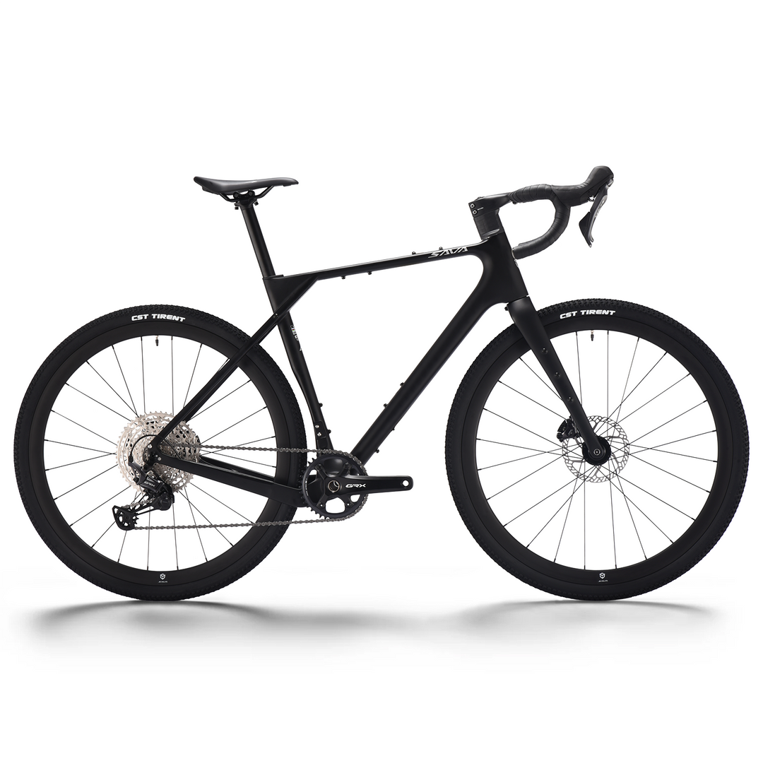 Black SAVA Gelaro S8 GRX820 carbon gravel bike