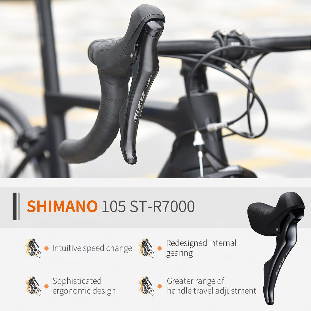 V7 carbon road bike-shimano 105 shifter levers