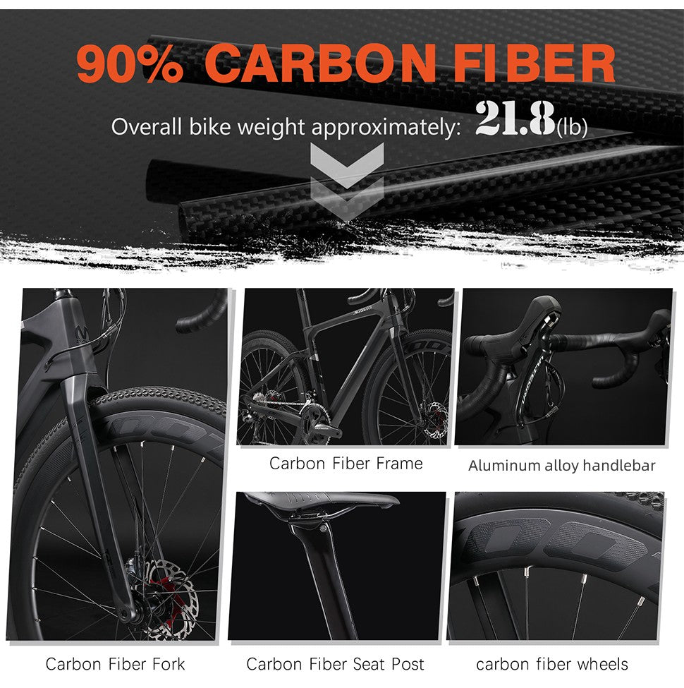 carbon fiber frame gravel bike