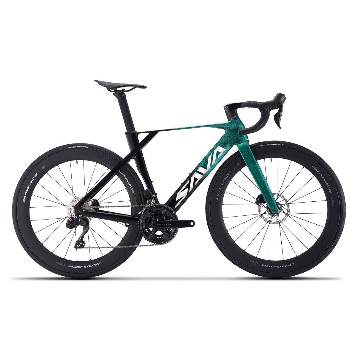 Sava bicicleta de estrada de carbono completo guiador integrado bicicleta de corrida com conjunto de grupos shimano di2 r8170