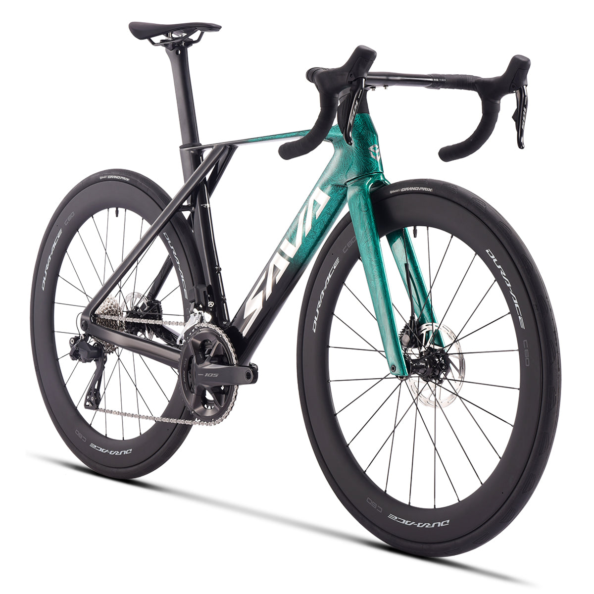 Sava bicicleta de estrada de carbono completo guiador integrado bicicleta de corrida com conjunto de grupos shimano di2 r8170