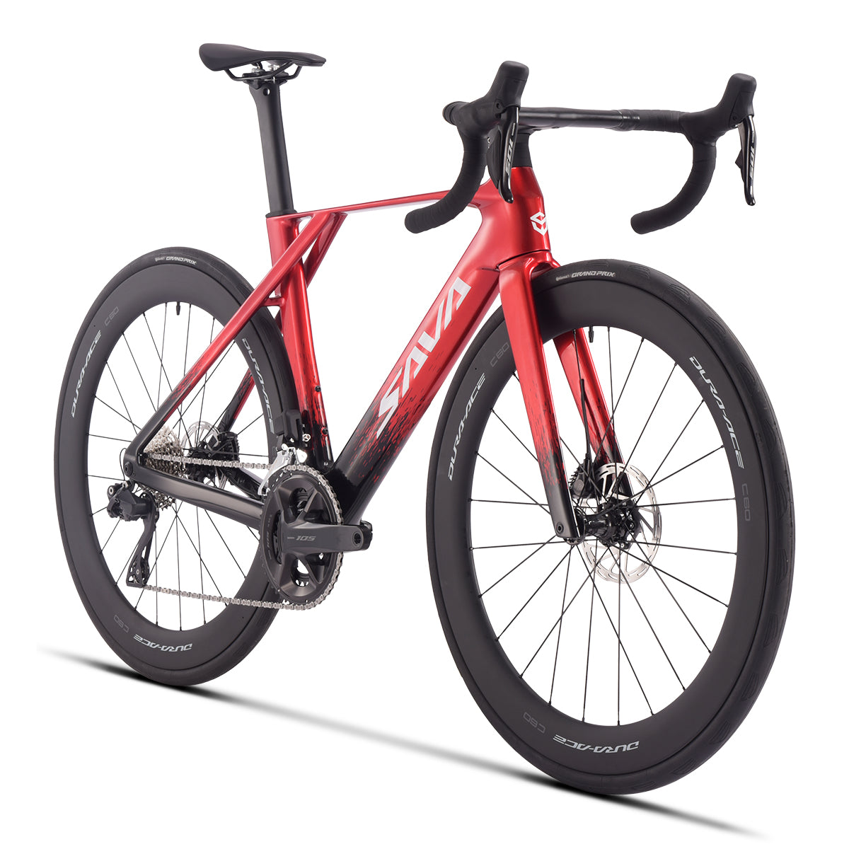 Sava bicicleta de estrada de carbono completo guiador integrado bicicleta de corrida com conjunto de grupos shimano di2 r8170