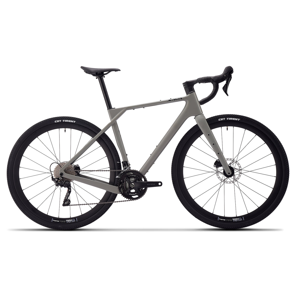 gravel bike 45 km/h SAVA Gelaro S4-GRX400 Carbon Bike, Mist Grey / 53cm(L)(5'10
