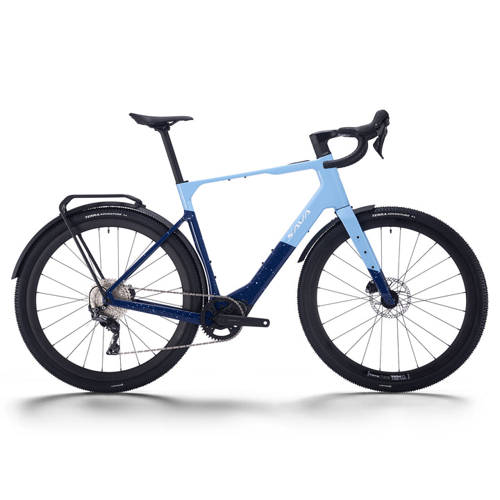 SAVA Gelaro S6 Carbon Gravel E-bike-Blue