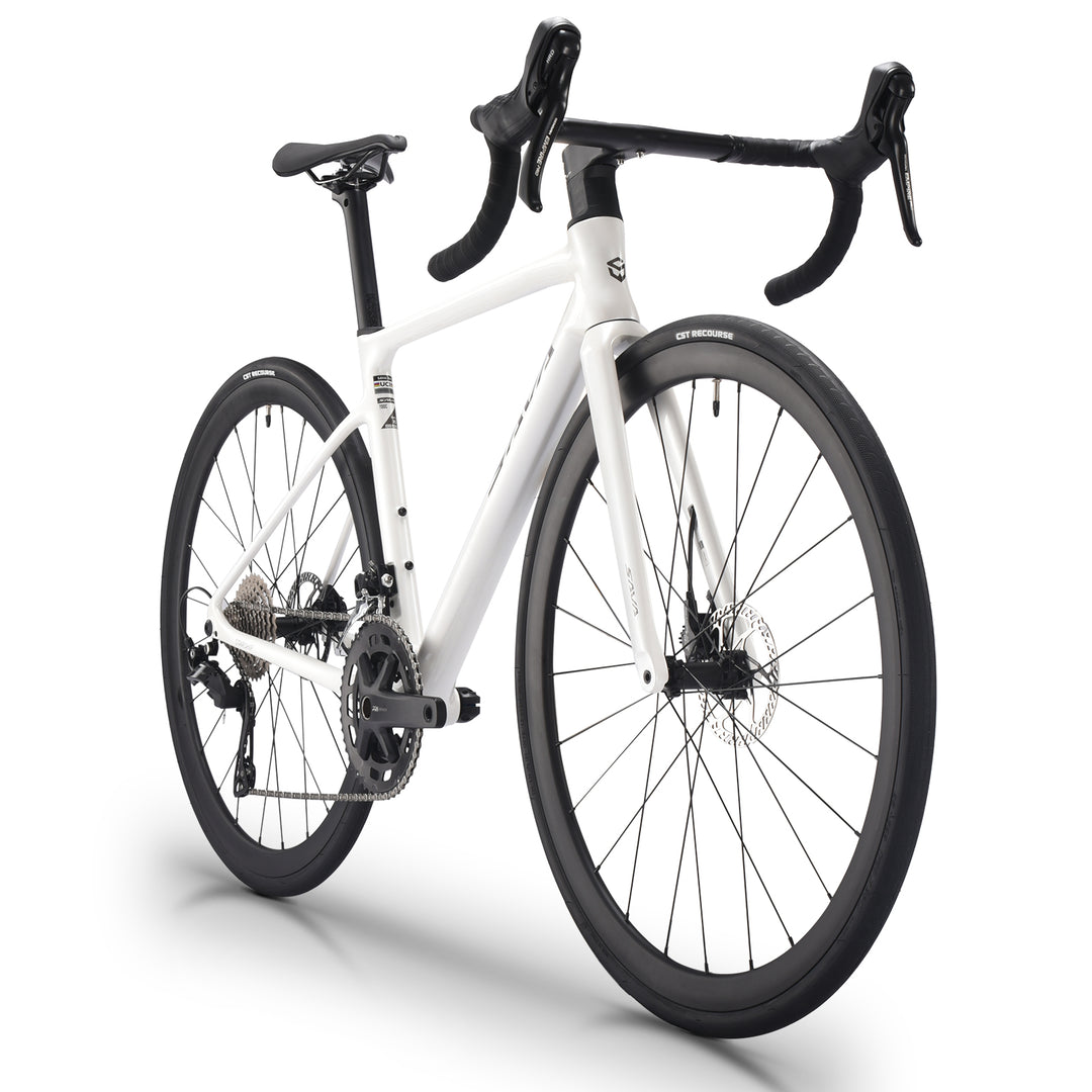 SAVA Starship carbon road bike in starry white