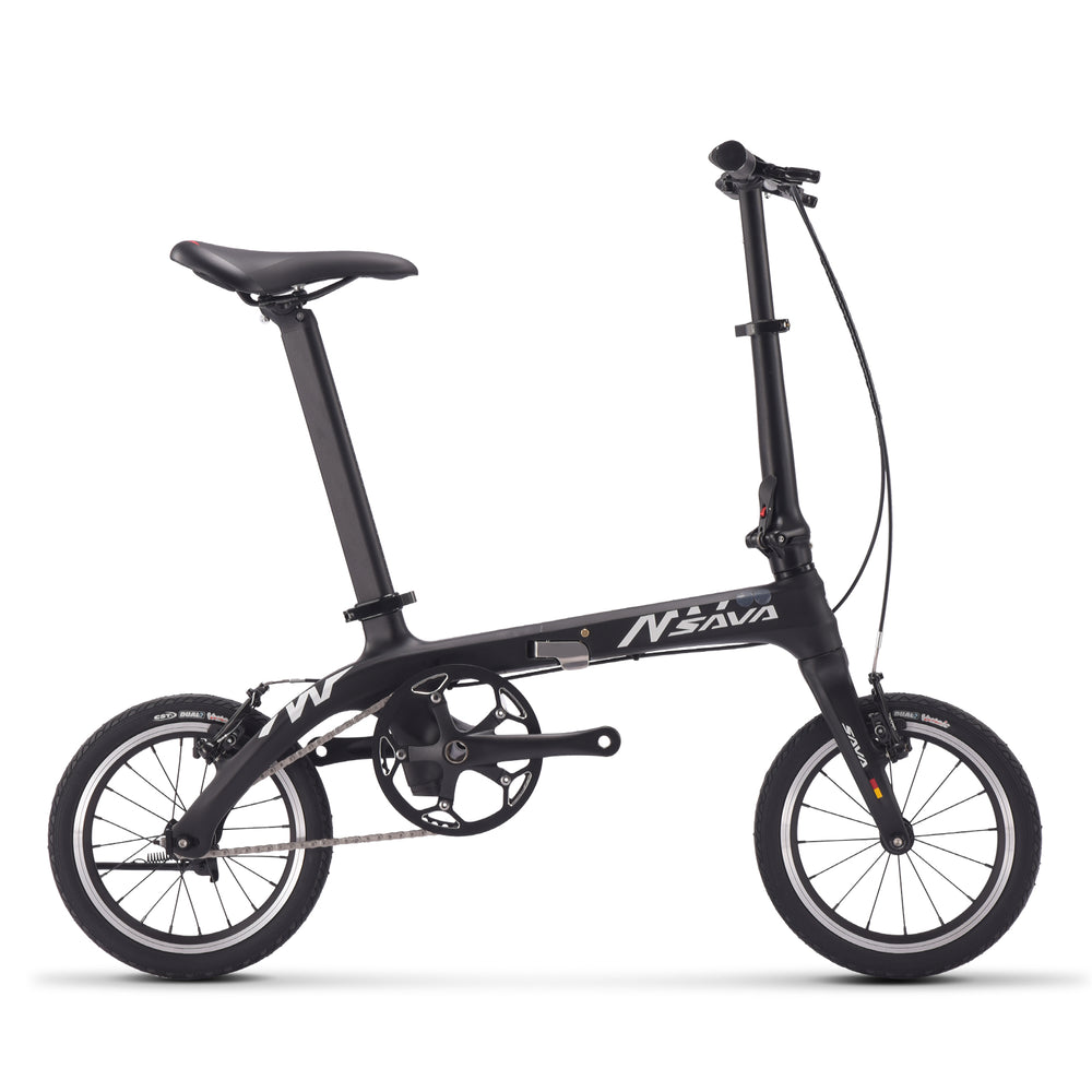 2026 14 inch SAVA Black Ultralight carbon fiber folding bike 