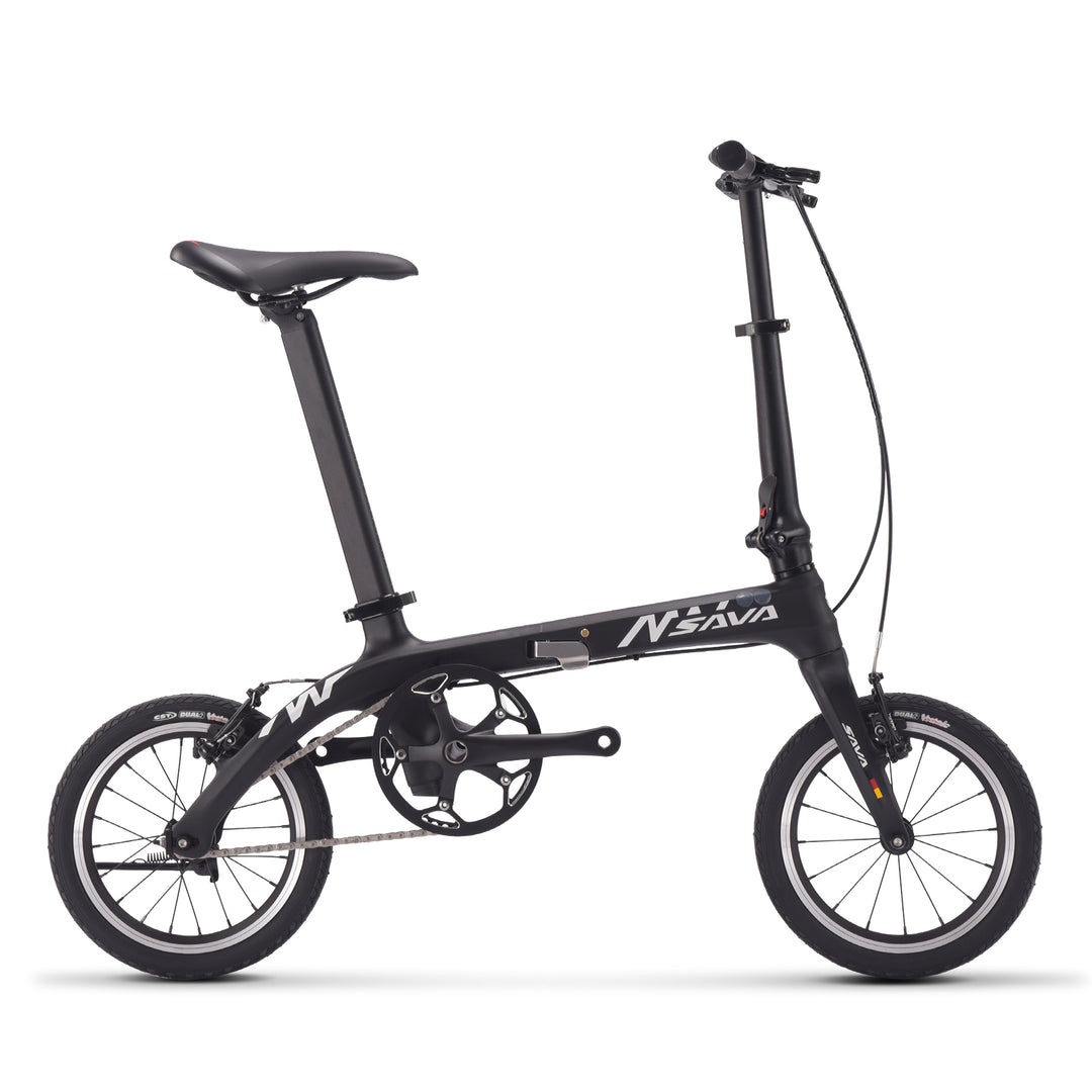 2026 14 inch SAVA Black Ultralight carbon fiber folding bike 