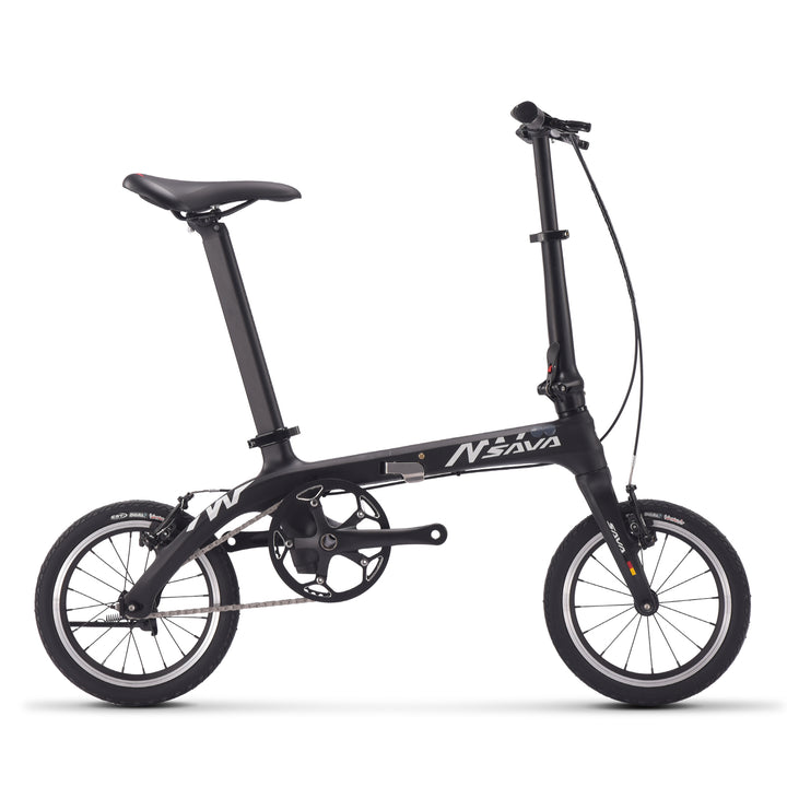 2026 14 inch SAVA Black Ultralight carbon fiber folding bike 