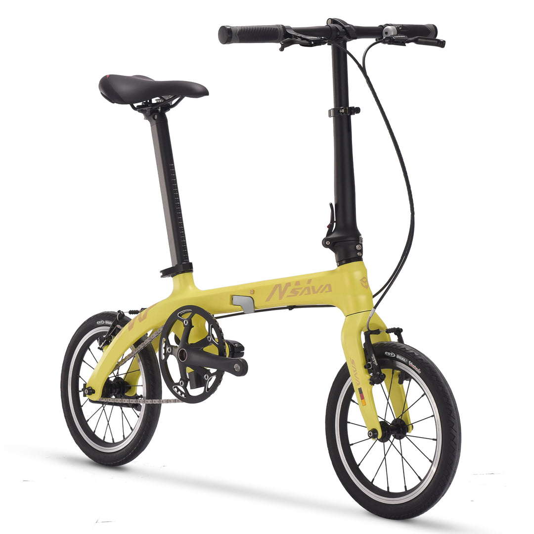 2026 14inch Yellow Ultralight SAVA Cabron Folding Bicycle