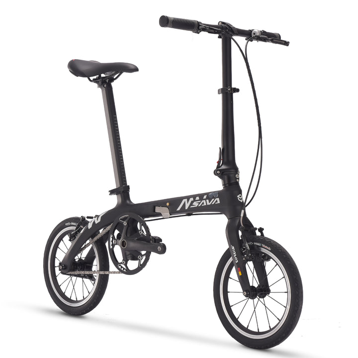 2026 SAVA Commuter Portable Adult Carbon Folding Bike-14inch wheels-Black