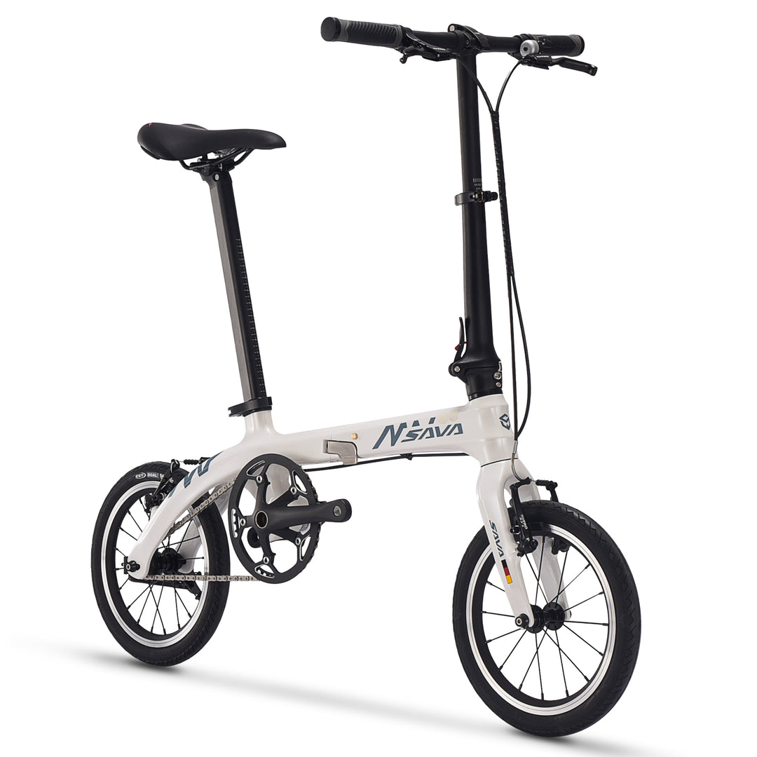 2026 SAVA Portable Carbon Fiber Folding Bike (Universal)-14inch wheels-White