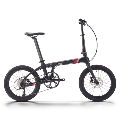 SAVA carbon folding bike black model, lightweight frame, innovative compact design