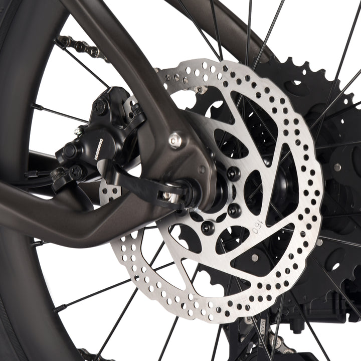 rear wheel with Shimano hydraulic disc brake rotor