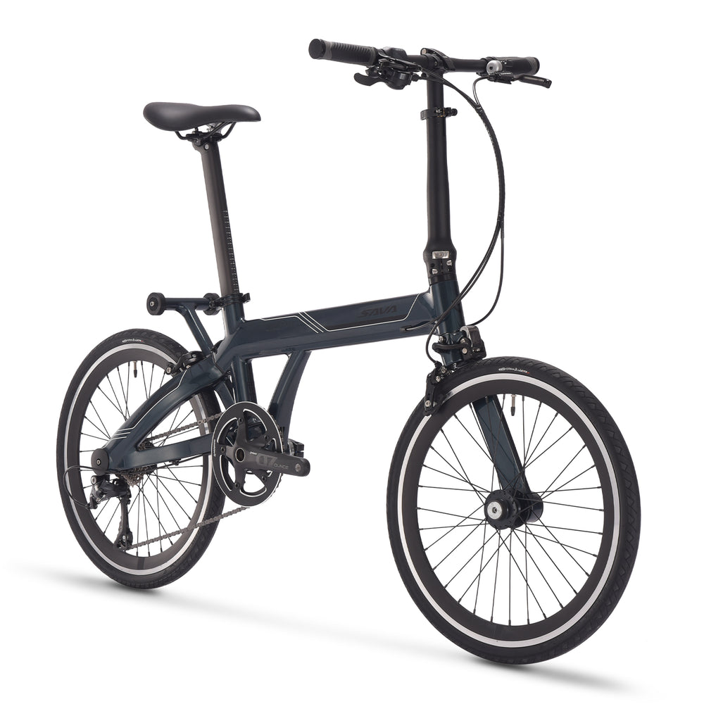 20 inch lightweight SAVA Z3 carbon single arm folding bike -Darkblue