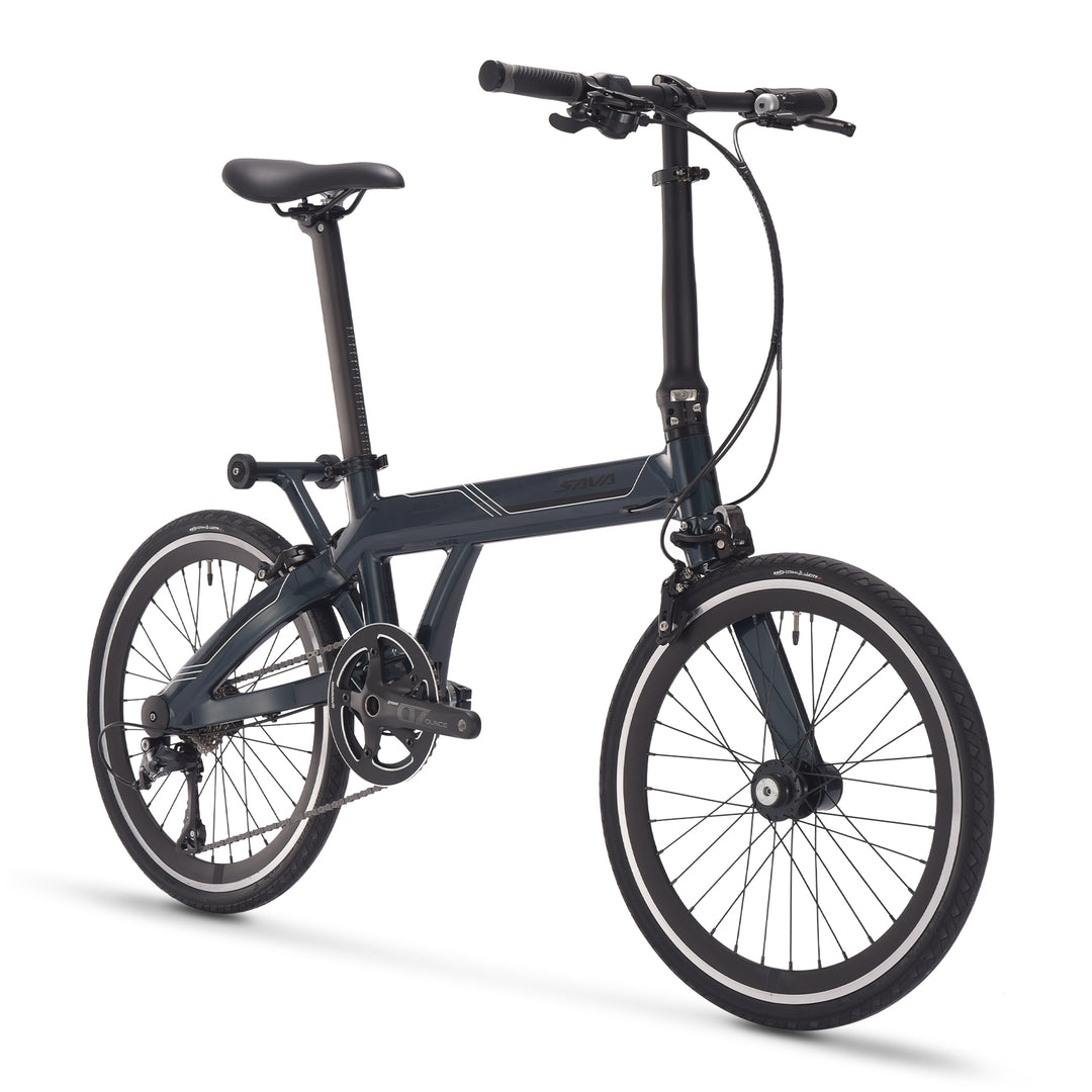 20 inch lightweight SAVA Z3 carbon single arm folding bike -Darkblue