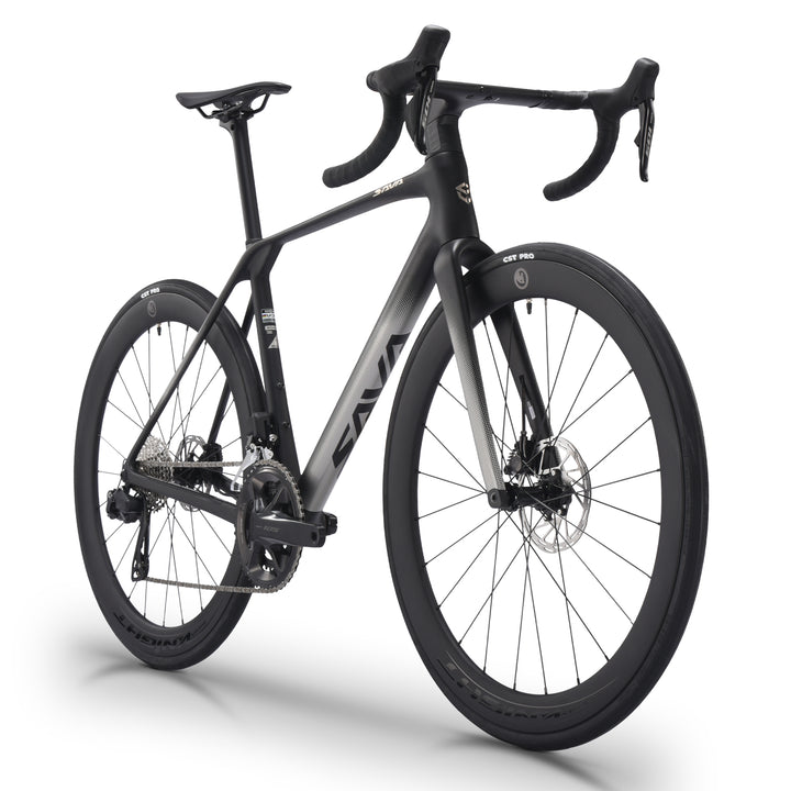 AeroX R7 Midnight Black carbon road bike side view