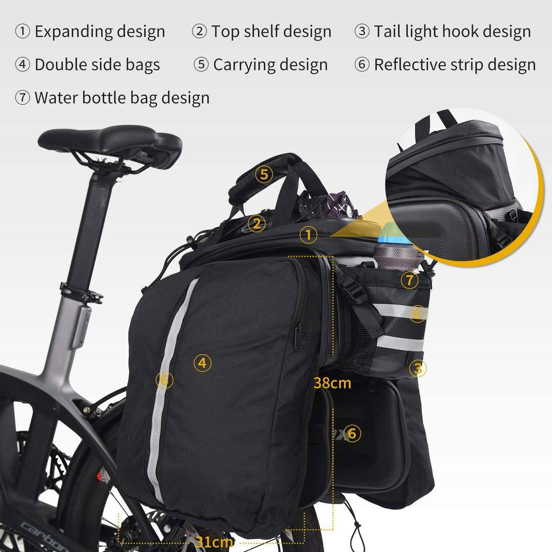 Bicycle Trunk Bag Rear Saddle Rack Bag 35L Capacity Luggage Bag - SAVA Carbon Bike