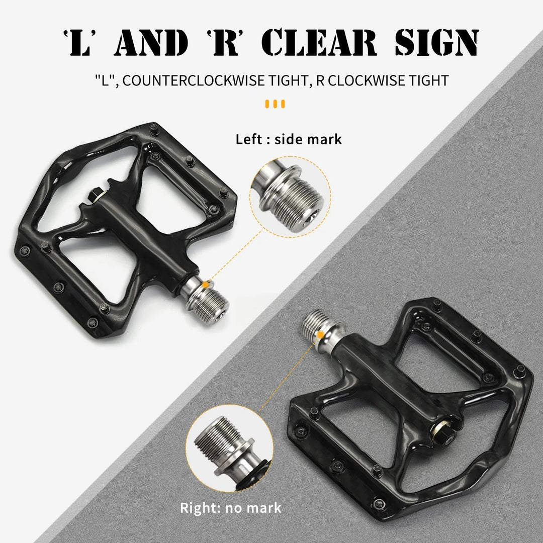 lightest bicycle pedals Carbon Fiber Mountain Bike Flat Pedals
