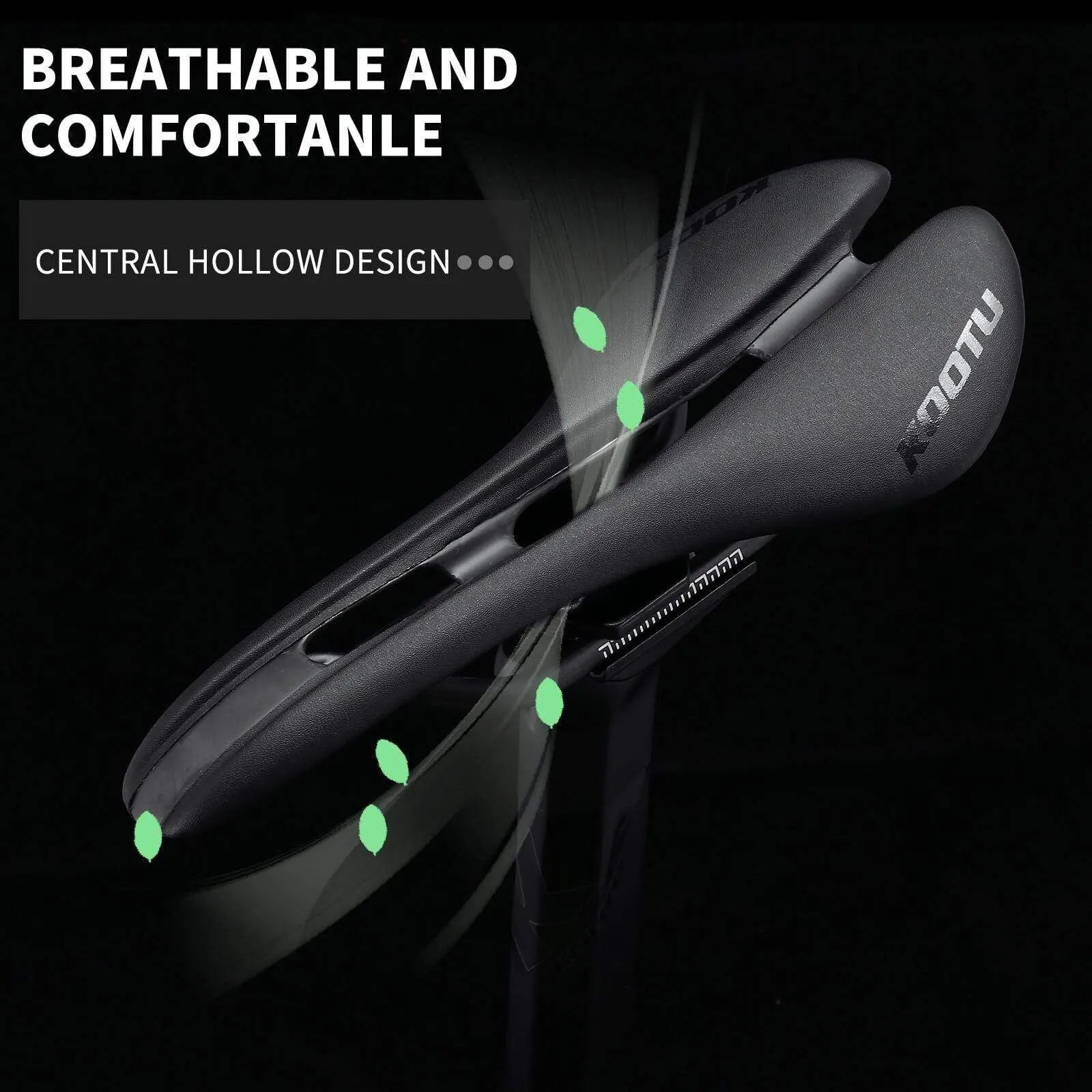 Selle De Vélo Confortable SQATDS - En PU Souple, Taille 27,5x14,5 Cm - Pour VTT, Route, Ville - 3