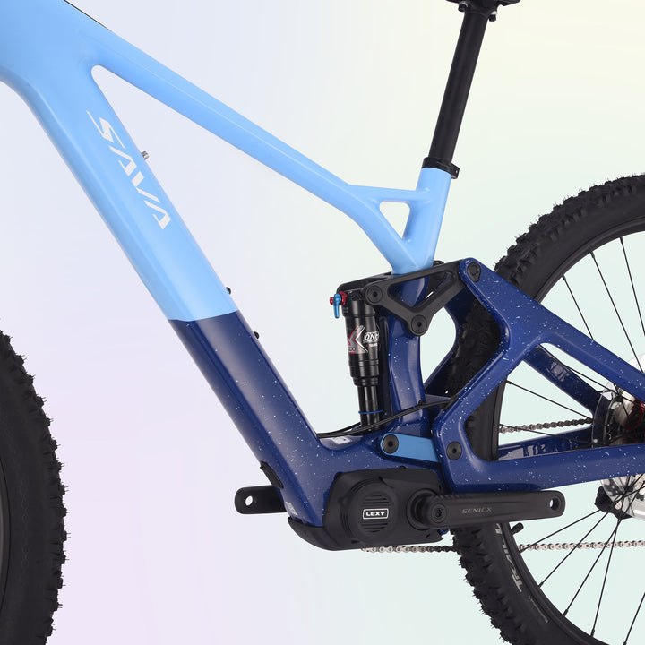 dual suspension carbon electric mountain bike|sava titan 612 plus
