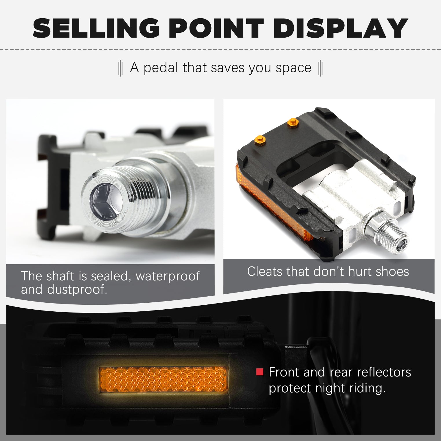 folding bike pedals design