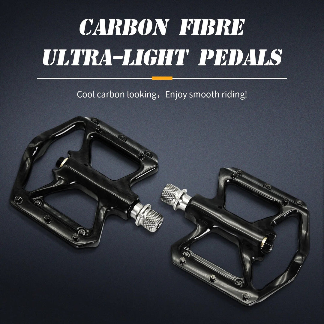 Ultra-light Mountain Bike Flat Pedals|Carbon Fiber MTB Pedals