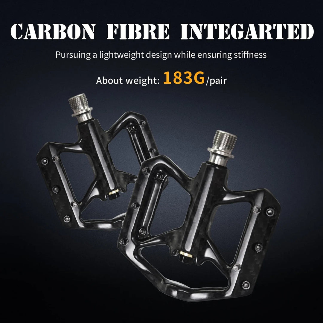 carbon mountain bike pedals Carbon Fiber Mountain Bike Flat Pedals