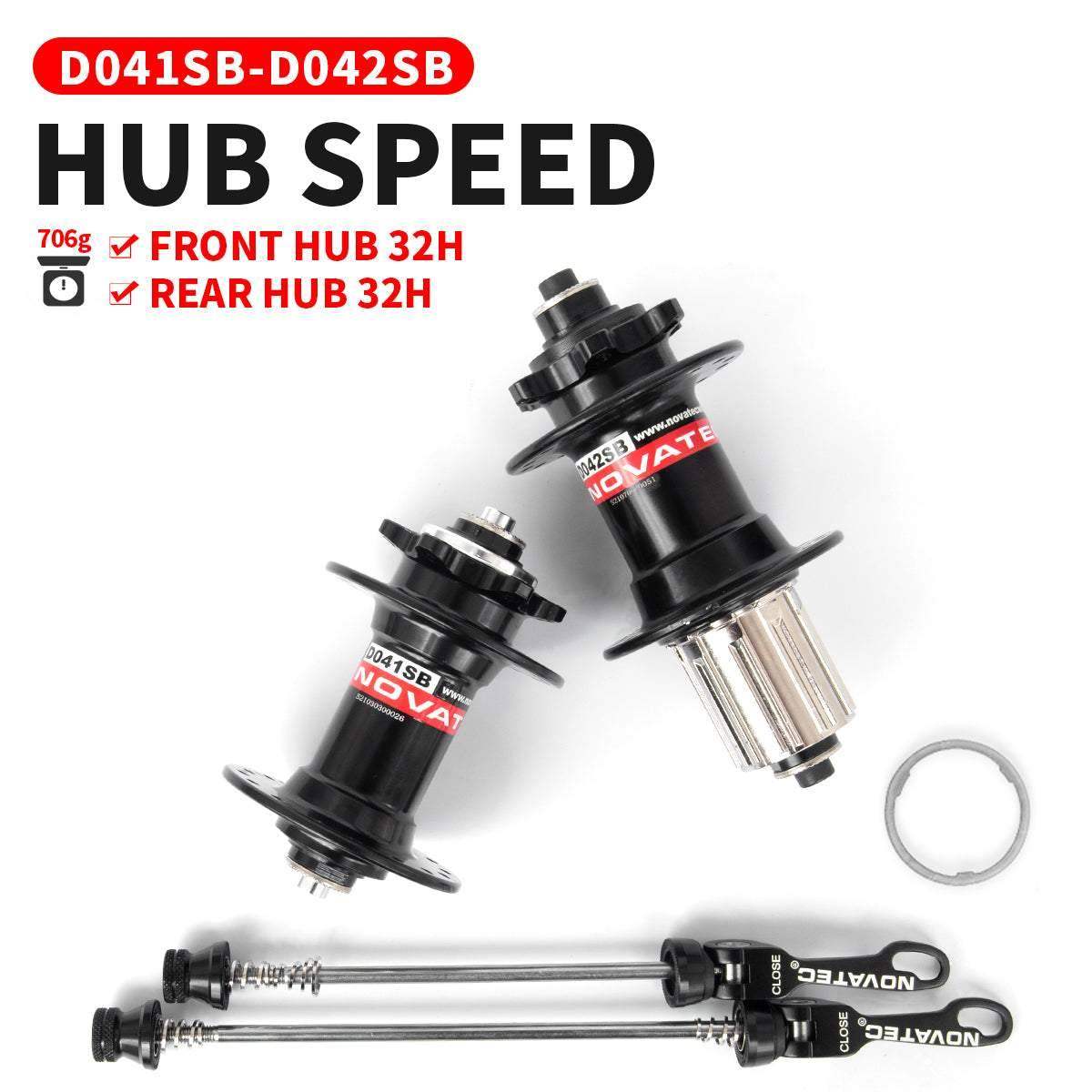 Novatec road disc discount hubs