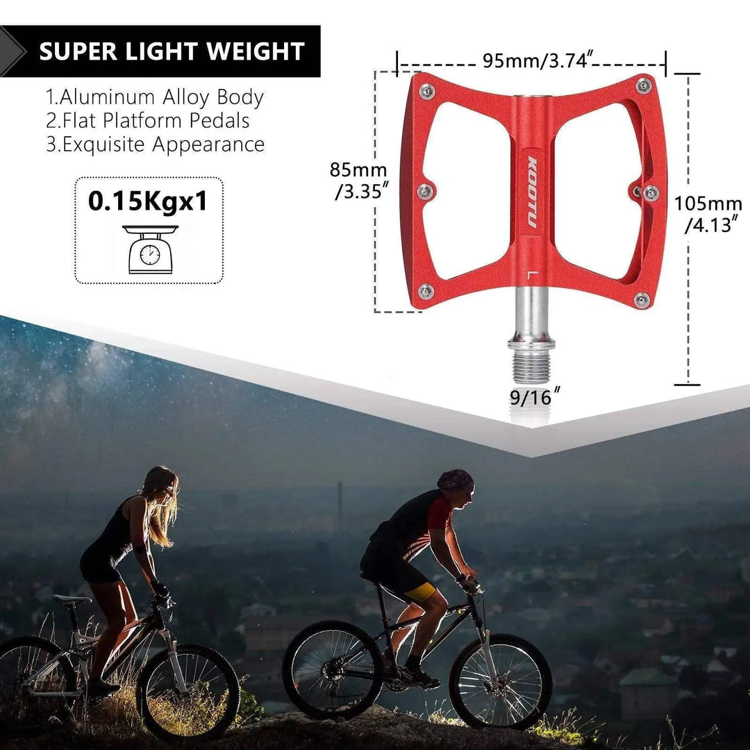 aluminum platform pedals Platform Mountain Bike Pedals Aluminum 9/16" Flat Mtb Pedals – SAVA Carbon Bike