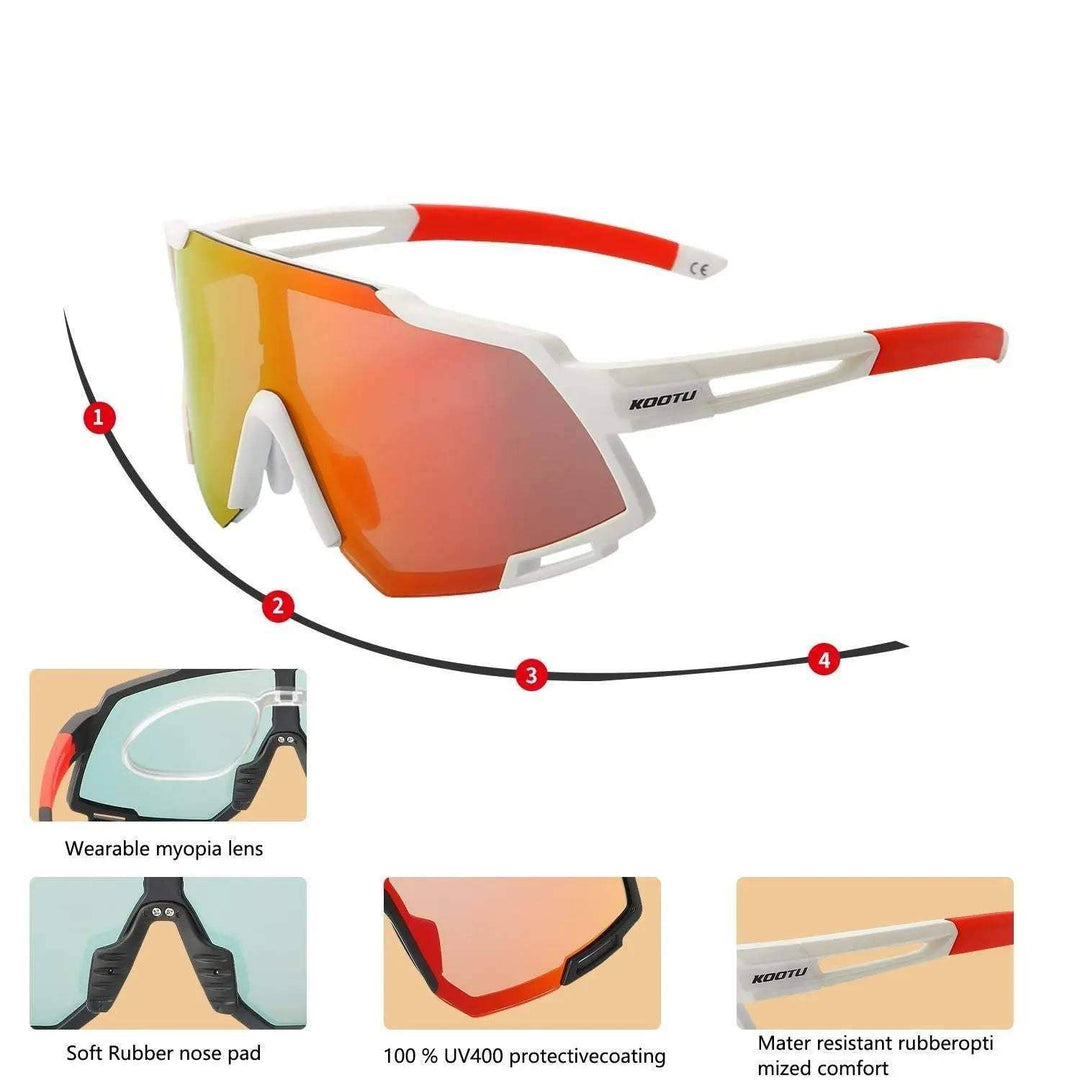 Polarized Cycling Sunglasses 5 Lens Bike Glasses Cycling Eyewear - SAVA Carbon Bike
