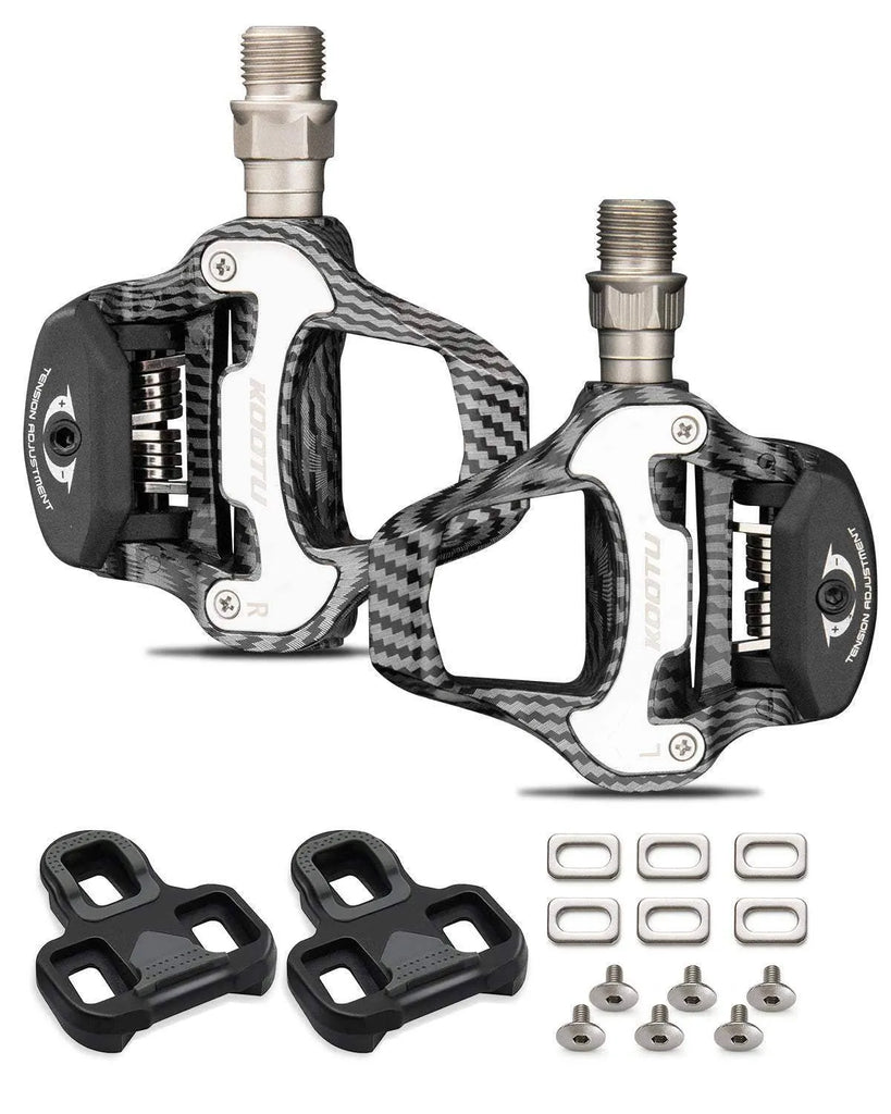 Road Bike Pedals Carbon Pattern Clip Pedals Clipless Pedals, KEO