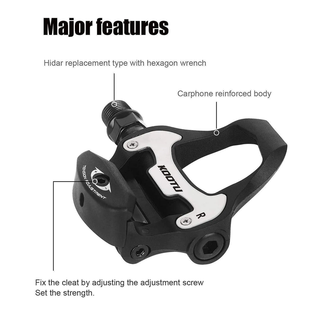 click pedals bike Road Bike Pedals Ultralight Aluminum Alloy Clipless Pedals