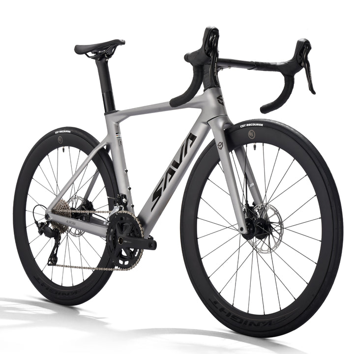 2026 SAVA A7L carbon road bike silver front 45-degree main product image