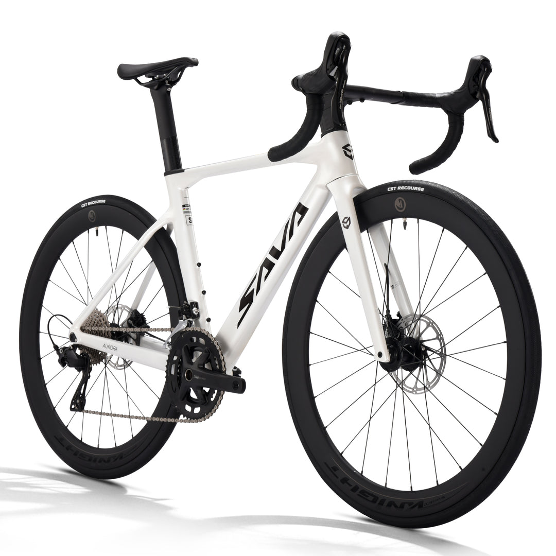 2026 SAVA A7L carbon road bike white front 45-degree main product image