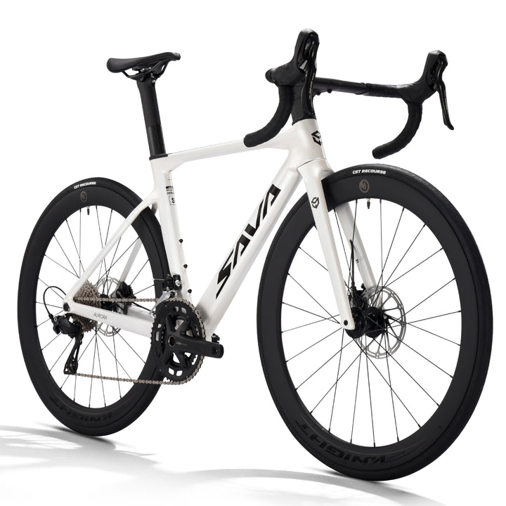 2026 SAVA A7L carbon road bike white front 45-degree main product image