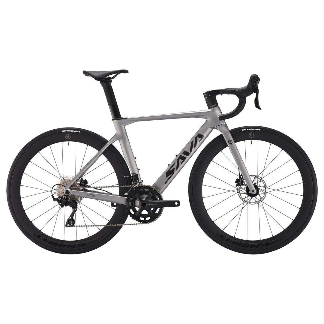 2026 SAVA A7L carbon road bike silver side profile white background image