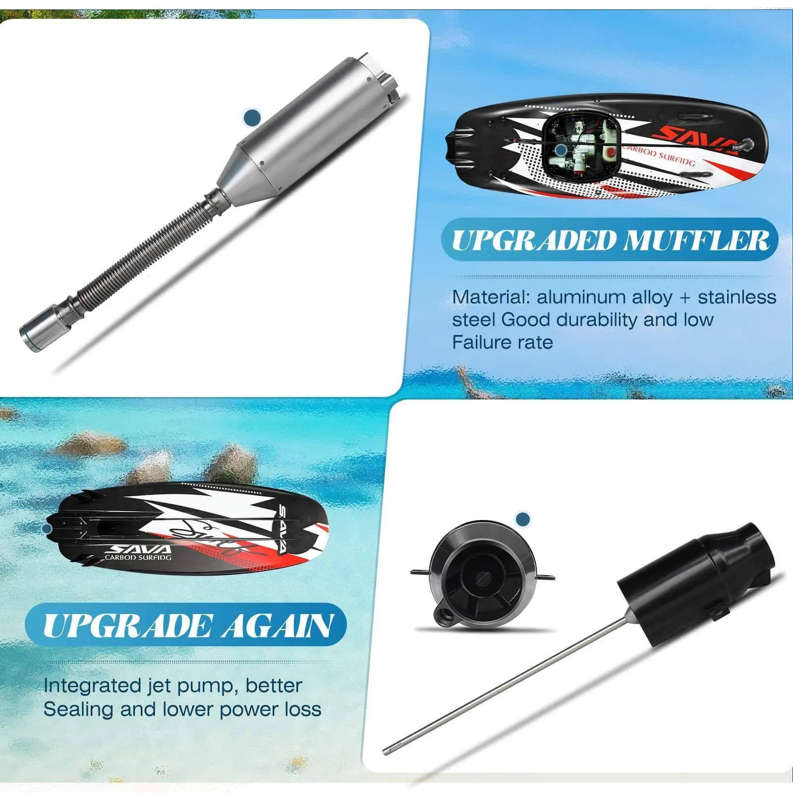 SAVA Carbon Power Surfboard Long Range Motorized Lightweight