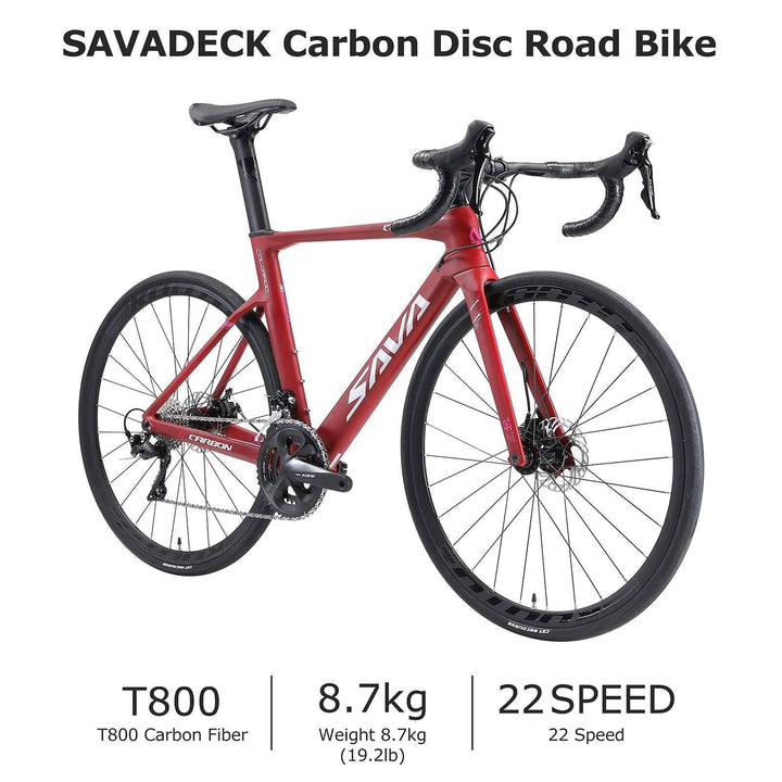 SAVA Colorado R08 Mechanical Disc Brake Carbon Road Bike Shimano Sora R3000 18 Speed - SAVA Carbon Bike
