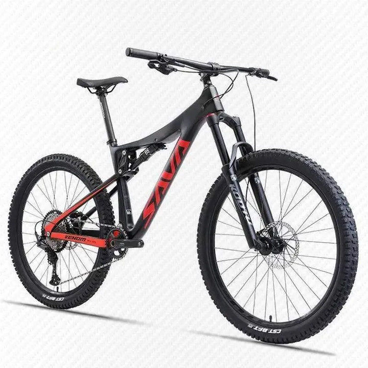 SAVA Denon 6.0 second-hand suspension carbon mountain bike-black red