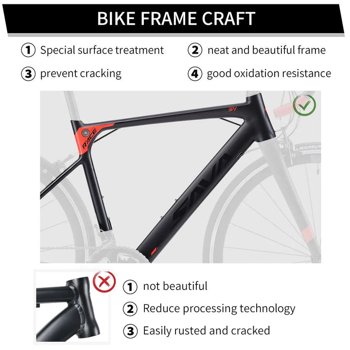 SAVA R8 Aluminum Road Bike Retro City Bike SHIMANO 18 Speed - SAVA Carbon Bike