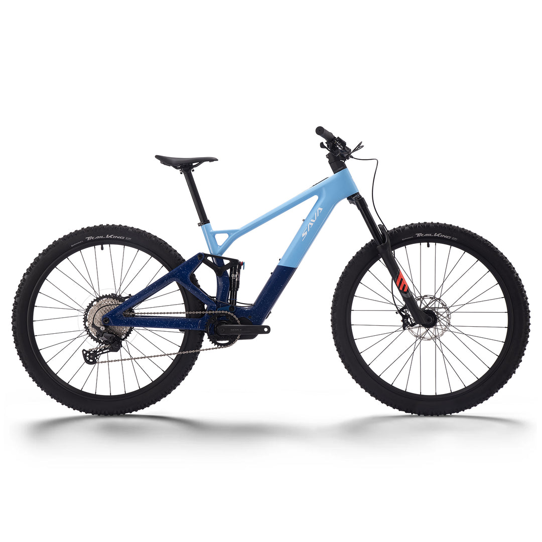 sava titan 612 plus carbon e-bike|Full suspension mountain bike-blue