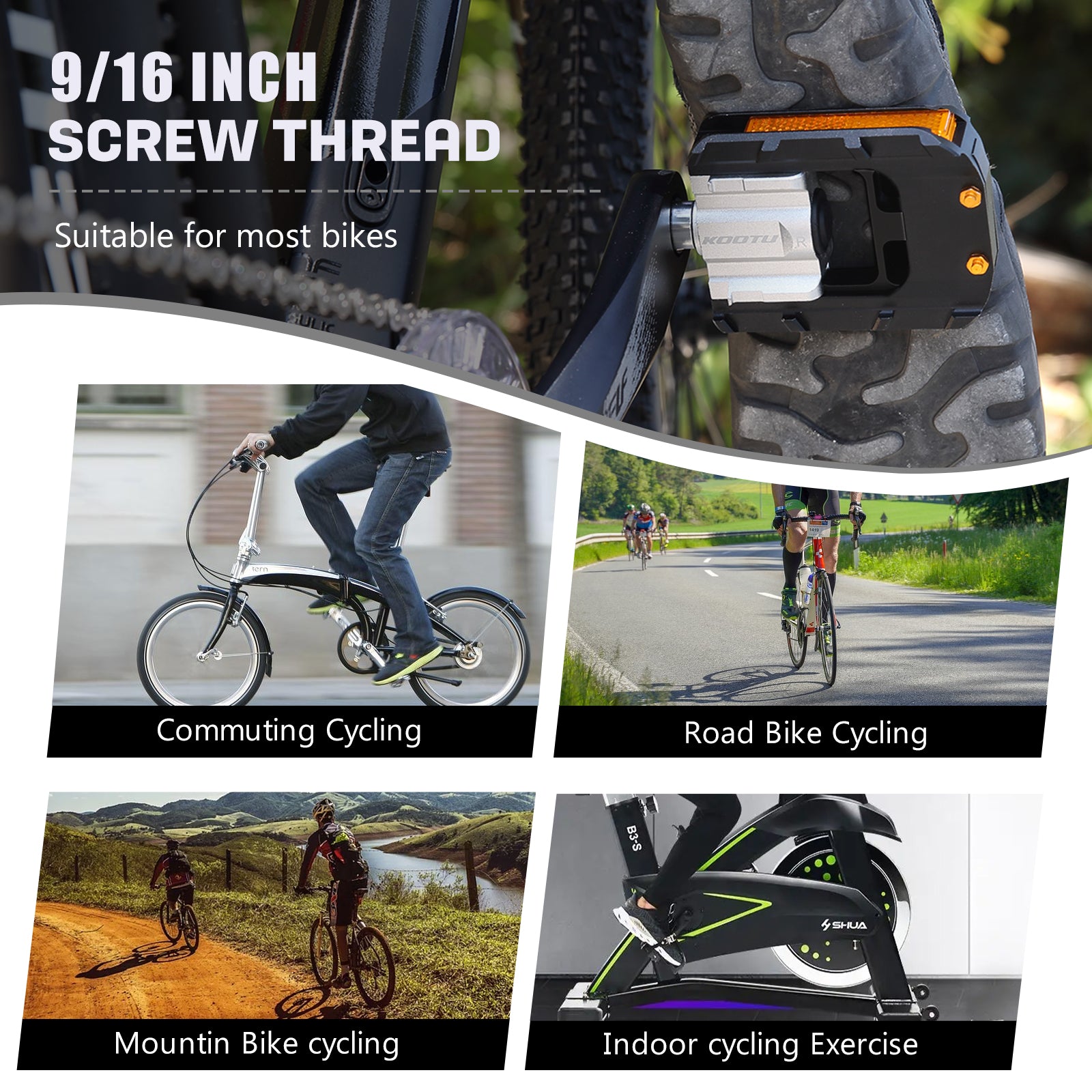 Folding bike pedals application