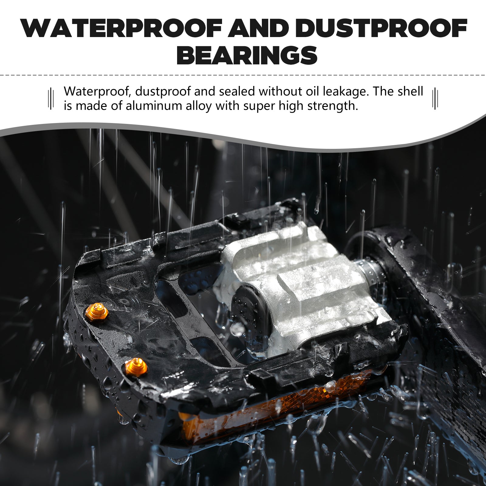 Waterproof folding pedals